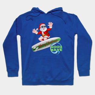 Santa on Good Waves Hoodie